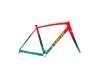 Trek Crockett Disc Frameset 58 Radioactive Red To Navy To Teal Fade